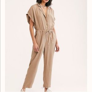 Free People Tan Jumpsuit